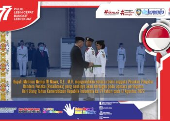 Rangkaian HUT Kemerdekaan RI, Bupati Kukuhkan Paskibraka Malinau