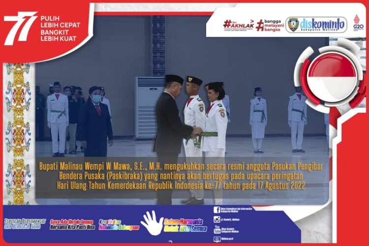 Rangkaian HUT Kemerdekaan RI, Bupati Kukuhkan Paskibraka Malinau