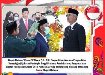 Bupati Lantik JPTP, Administrator, Pengawas dan Jafung Kepala Puskesmas