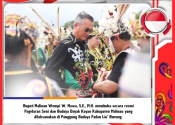 Bupati Sampaikan Decak Kagum Atas Tampilan Seni dan Budaya Dayak Kayan