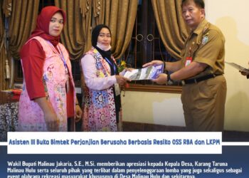 Asisten III Buka Bimtek Perjanjian Berusaha Berbasis Resiko OSS RBA dan LKPM