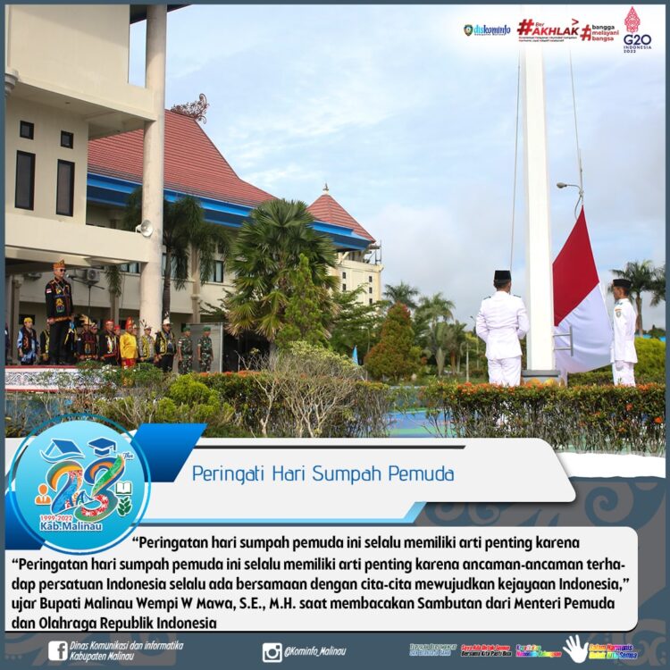 Peringati Hari Sumpah Pemuda, Bupati Serahkan Piagam Penghargaan Kepada Pemuda Malinau