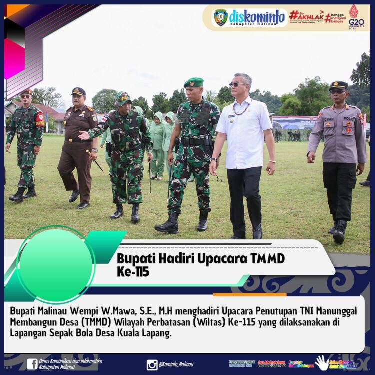 Bupati Hadiri Upacara Penutupan TMMD Ke-115