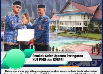 Pemkab Gelar Upacara Peringatan HUT PGRI dan Korpri