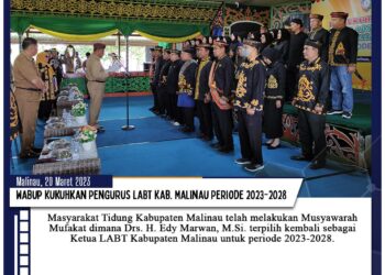 Wabup Kukuhkan Pengurus LABT Kab. Malinau Periode 2023-2028