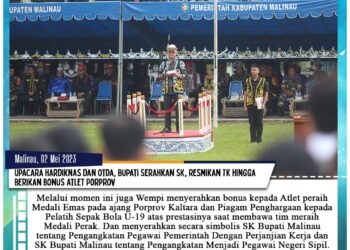 Upacara Hardiknas dan Otda, Bupati Serahkan SK, Resmikan TK hingga Berikan Bonus Atlet Porprov