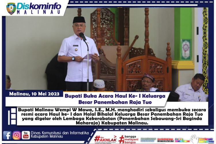 Bupati Buka Acara Haul Ke- I Keluarga Besar Panembahan Raja Tuo