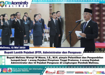 Bupati Lantik Pejabat JPTP, Administrator dan Pengawas