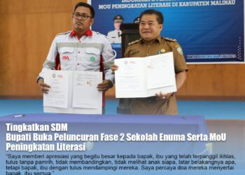 Tingkatkan SDM, Bupati Buka Peluncuran Fase 2 Sekolah Enuma Serta MoU Peningkatan Literasi