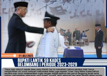 Bupati Lantik 59 Kades Gelombang I Periode 2023-2029