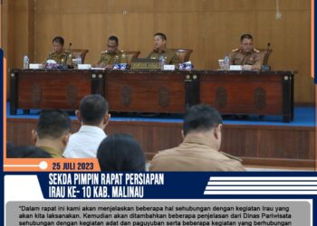 Sekda Pimpin Rapat Persiapan Irau Ke- 10 Kab. Malinau