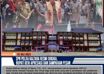 SPN Polda Kaltara Resmi Dibuka, Bupati Beri Apresiasi dan Sampaikan Pesan