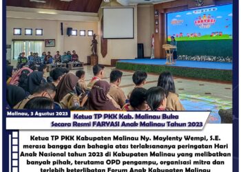 Ketua TP PKK Kab. Malinau Buka Secara Resmi FARYASI Anak Malinau Tahun 2023