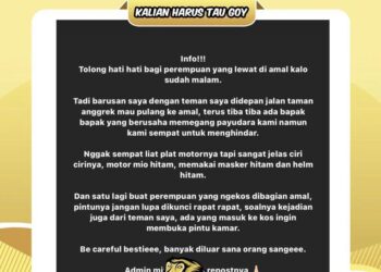 Begal Payudara Beraksi di Malam Hari, Wanita Ini Nyaris Jadi Korban
