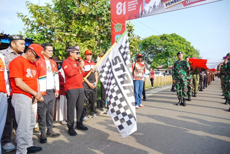Kirab Kebangsaan di Sebatik, Bendera Merah Putih 81 Meter Dibentangkan