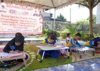 Intip Momen Keseruan Lomba Mewarnai dan Menggambar di Nunukan
