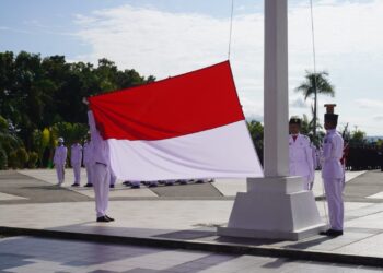 Momen Paskibra Nunukan Sukses Kibarkan Bendera Merah Putih di HUT ke 78 RI