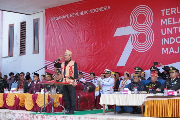 Upacara HUT ke-78 RI di Krayan Nunukan, Gubernur Zainal: Pemerintah Hadir untuk Tingkatkan Pembangunan Kawasan Perbatasan