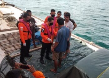KM Subur Indah Ditemukan di Pancang Putih, Lima ABK Selamat