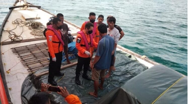 KM Subur Indah Ditemukan di Pancang Putih, Lima ABK Selamat