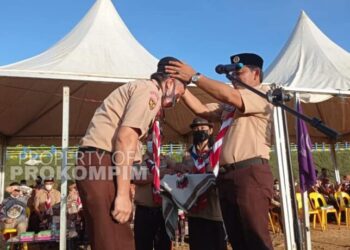 Wabup H. Hanafiah Buka Perkemahan Penegak Aksi Ceria (Peace V) Gelaran Kwarcab Nunukan