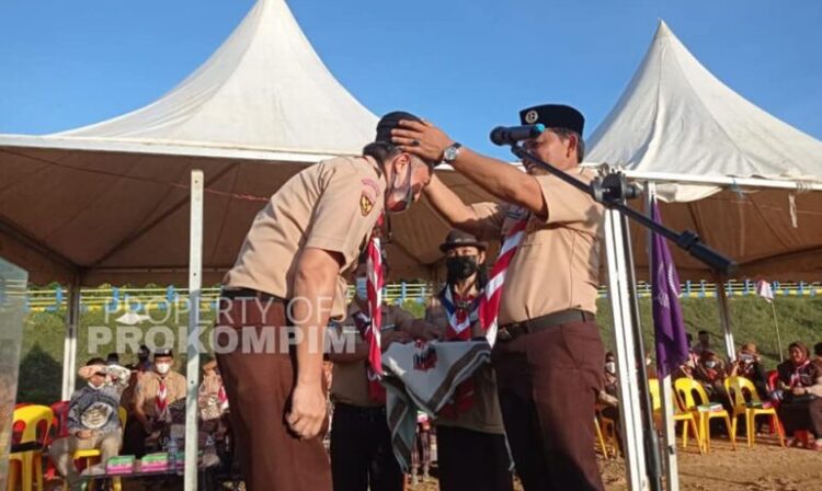 Wabup H. Hanafiah Buka Perkemahan Penegak Aksi Ceria (Peace V) Gelaran Kwarcab Nunukan