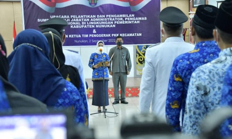 Kebutuhan Organisasi, Bupati Laura Lantik Pejabat Administrator, Pengawas dan Pejabat Fungsional di Lingkungan Pemkab Nunukan