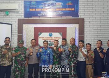 Puncak Peringatan Hari Anti Narkotika Internasional (Hani) Tahun 2022 Diikuti Secara Virtual di Nunukan