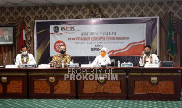 KPK Monitoring Evaluasi Pencegahan Korupsi Terintegrasi Pemerintah Daerah Kab. Nunukan