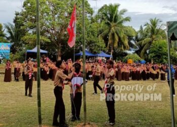 Ratusan Pramuka Penggalang dari Beberapa Gudep Di Kwarran Nunukan dan Nunukan Selatan Ikuti Kegiatan Jamran
