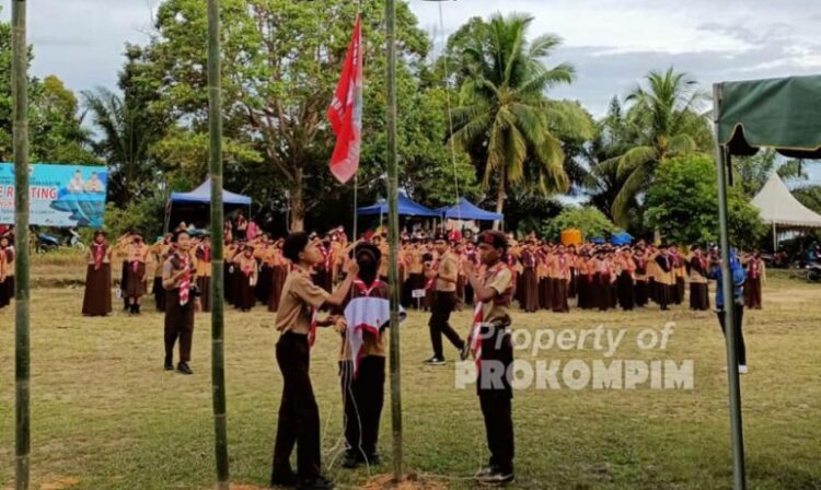 Ratusan Pramuka Penggalang dari Beberapa Gudep Di Kwarran Nunukan dan Nunukan Selatan Ikuti Kegiatan Jamran