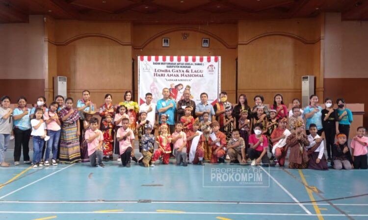 Ratusan “Laskar Kristus” Penuhi GOR Dwikora, Cara Kreatif Bamag Nunukan Peringati Hari Anak Nasional
