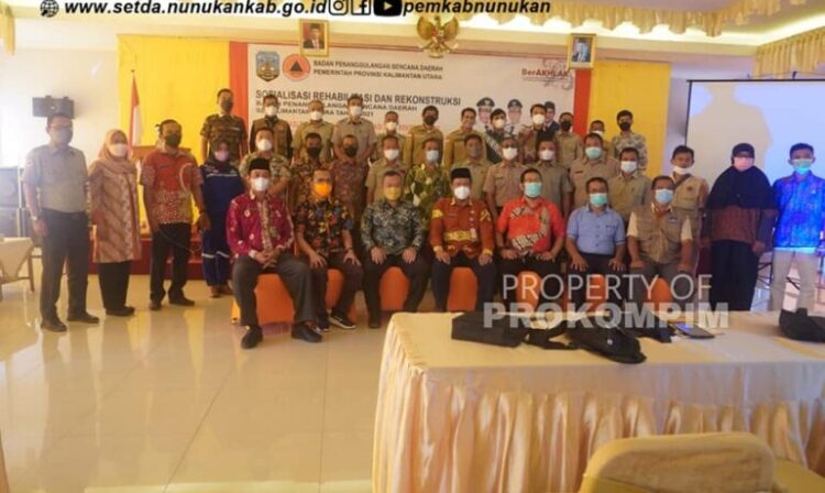 Asisten Pemerintahan dan Kesra Hadiri Sosialisasi Rehabilitasi dan Rekonstruksi Pasca Bencana Tahun 2021 Gelaran BPBD Prov. Kaltara