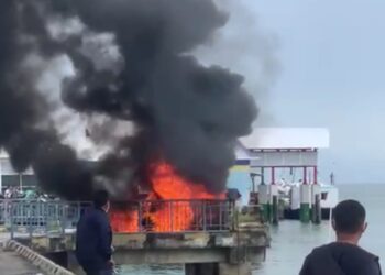 Diduga Korsleting di Mesin, Pickup BBM Terbakar di Pelabuhan SDF Tarakan