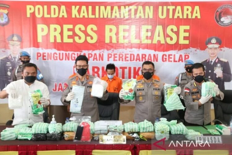 Dua Kurir Sabu WNA Malaysia Diamankan Ditreskoba Polda Kaltara, Bawa Sabu 30,72Kg