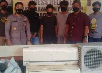 Tiga Pria Pencuri AC Berhasil Dibekuk, Salah Satu Tersangka Residivis Pembunuhan