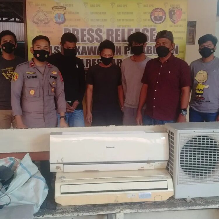 Tiga Pria Pencuri AC Berhasil Dibekuk, Salah Satu Tersangka Residivis Pembunuhan