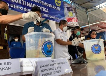 Press Release Penindakan Narkotika dan Pemusnahan Barang Bukti Narkotika di Kota Tarakan