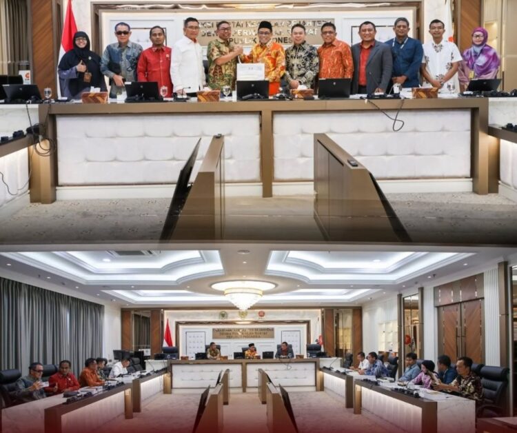 Gabungan Komisi Dewan Perwakilan Rakyat Daerah (DPRD) Provinsi Kalimantan Utara (Kaltara) melakukan kunjungan kerja ke Gedung DPR RI, Senayan. (Humas DPRD Kaltara).