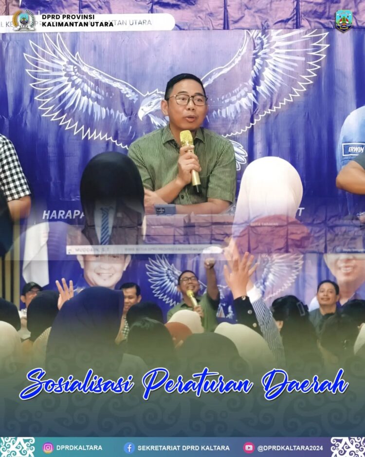 Wakil Ketua DPRD Provinsi Kalimantan Utara Muddain kembali melaksanakan Sosialisasi Peraturan Daerah (Sosper). (Humas DPRD Kaltara)