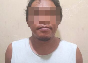 Tampak pelaku pembawa sabu (FOTO : Polres Nunukan)