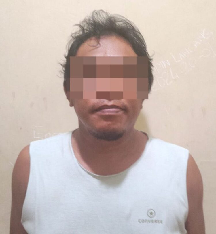 Tampak pelaku pembawa sabu (FOTO : Polres Nunukan)