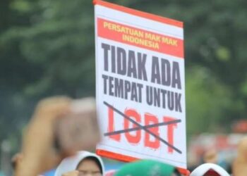 Aksi penolakan LGBT (Foto: Istimewa)