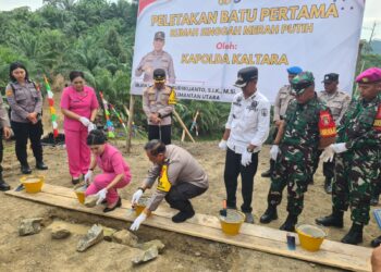 Kapolda Kaltara Letakkan Batu Pertama Pembangunan Rumah Singgah Merah Putih