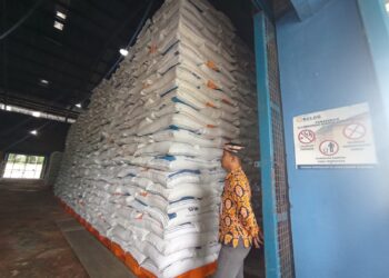 Stok beras di gudang Bulog