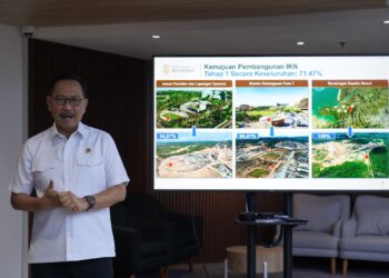 Pembangunan IKN tahap 1 secara keseluruhan telah mencapai 71,47 persen