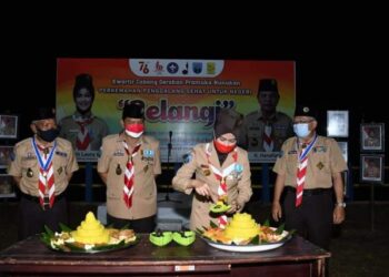 Buka Perkemahan Pelangi, Bupati Laura Bercerita Pengalamannya Waktu Ikut Pramuka