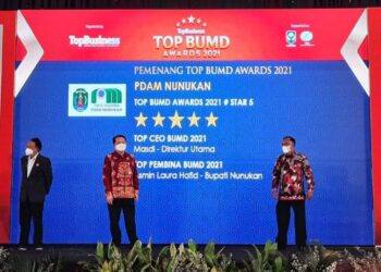 PDAM Raih Penghargaan Top BUMD Awards Bintang 5