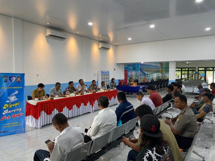 Ngopi Bareng Pak Sopir, Upaya Satlantas Polres Tarakan Cegah Pelanggaran Lalulintas