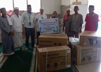 Pegadaian CP Nunukan Salurkan 4 Unit AC ke Masjid Al-Hasan Rawiah, Wujud Kepedulian terhadap Kenyamanan Ibadah Jamaah